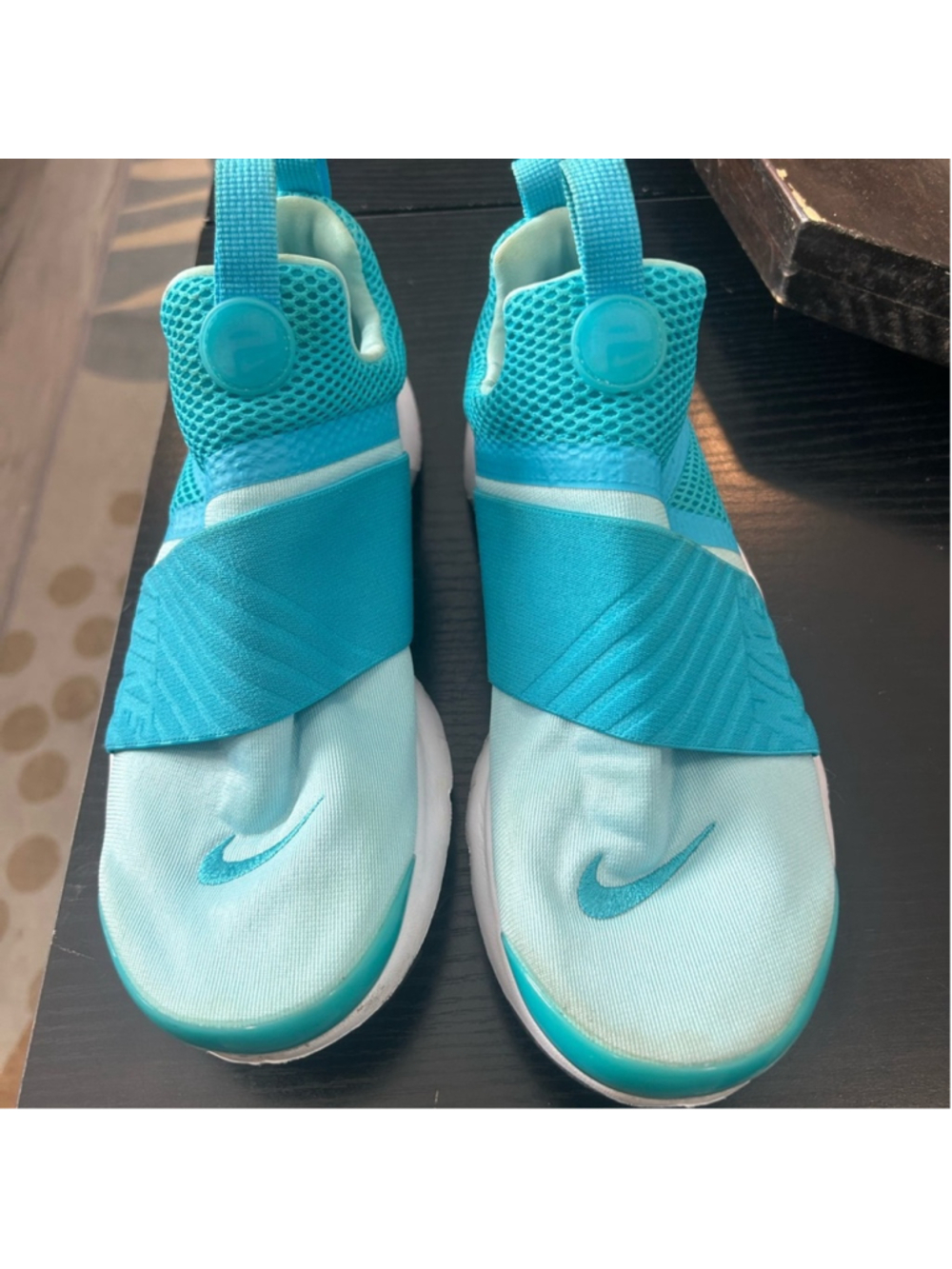 Nike Kids Teal and Aqua Sneakers can fits Womans 7/7.5